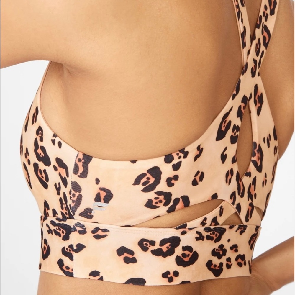 Fabletics Desert Leopard Print Sports Bra